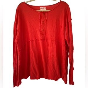 Urban Outfitters Oversized Long Sleeve Tee | Orange